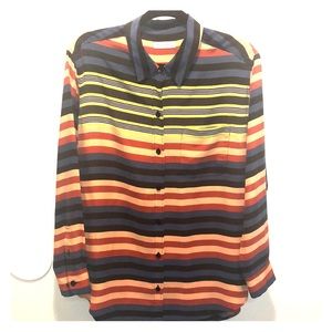 Equipment striped button down blouse